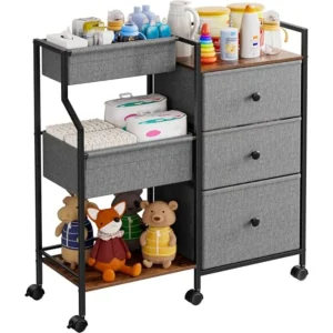 Baby Diaper Caddy Organizer Cart