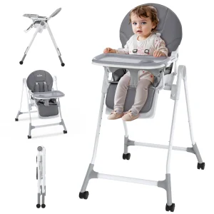Adjustable Baby High Chair with 5-Point Harness
